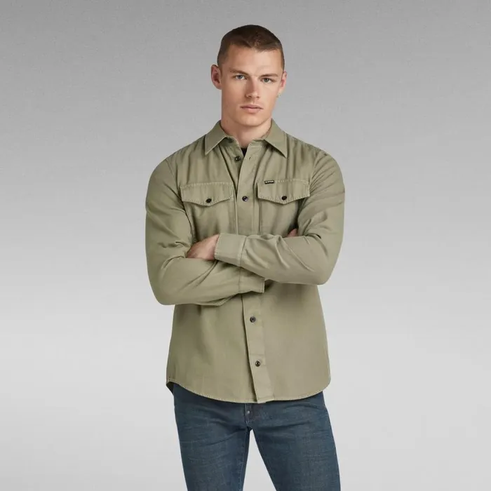 Shirts Men GStar RAW Marine Slim Shirt Shamrock