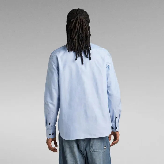 Shirts Men GStar RAW Panel Cargo Regular Shirt Deep Wavewhite Oxford