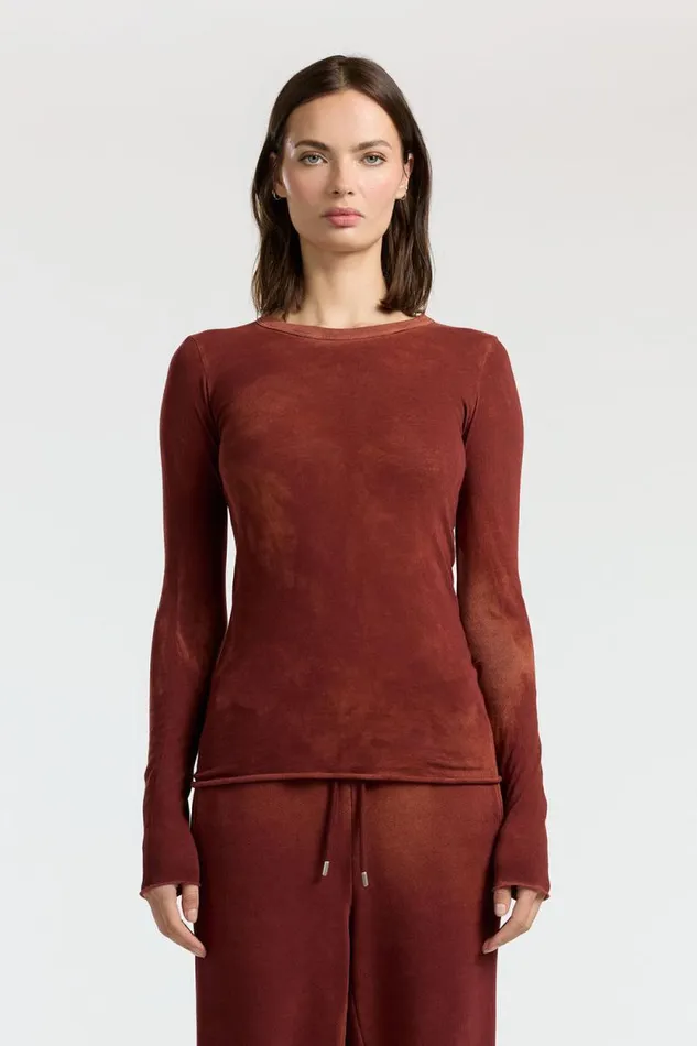 Shirts Women COTTON CITIZEN Marbella Long Sleeve Shirt Vintage Red Wine