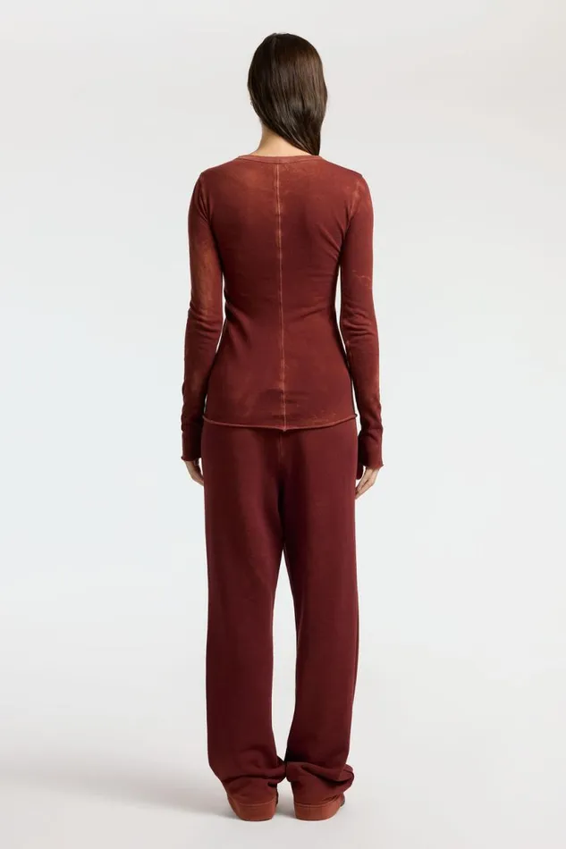 Shirts Women COTTON CITIZEN Marbella Long Sleeve Shirt Vintage Red Wine Shirts Women COTTON CITIZEN Marbella Long Sleeve Shirt Vintage Red Wine