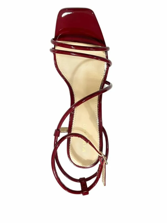 Shoes Women Marciano Strappy Cord Heeled Sandal Dark Jam Red