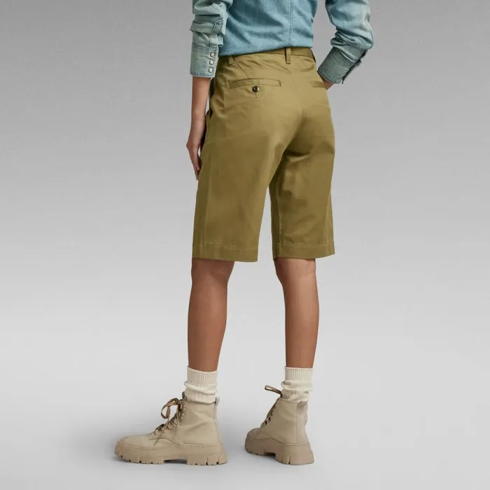 Shorts Women GStar RAW Chino Bermuda Shorts Smoke Olive