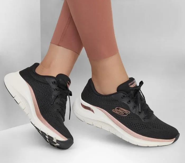 Skechers Arch Fit 20 8211 Glow The Distance Black Rose Gold Women Athletic Sneakers Skechers Arch Fit 20 8211 Glow The Distance Black Rose Gold Women Athletic Sneakers