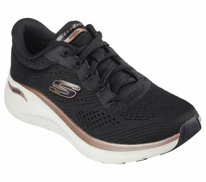Skechers Arch Fit 20 8211 Glow The Distance Black Rose Gold Women Athletic Sneakers Skechers Arch Fit 20 8211 Glow The Distance Black Rose Gold Women Athletic Sneakers