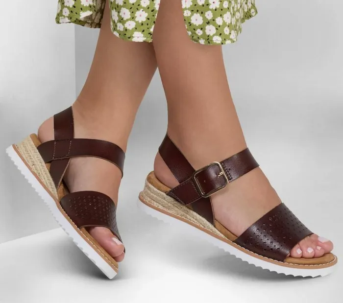 Skechers BOBS Desert Kiss 8211 Sunny Flair Chocolate Women Sandals