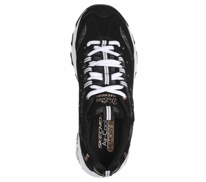 Skechers D039Lites 8211 Me Time Black Rose Gold Women Athletic Sneakers Skechers D039Lites 8211 Me Time Black Rose Gold Women Athletic Sneakers