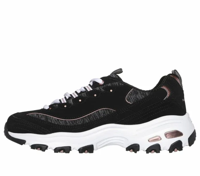 Skechers D039Lites 8211 Me Time Black Rose Gold Women Athletic Sneakers Skechers D039Lites 8211 Me Time Black Rose Gold Women Athletic Sneakers