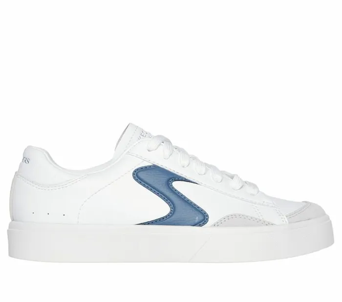 Skechers Eden LX 8211 Slick Talk White Navy Women Casual Sneakers