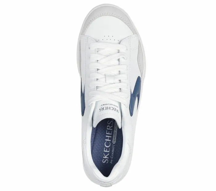 Skechers Eden LX 8211 Slick Talk White Navy Women Casual Sneakers Skechers Eden LX 8211 Slick Talk White Navy Women Casual Sneakers