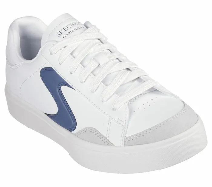 Skechers Eden LX 8211 Slick Talk White Navy Women Casual Sneakers Skechers Eden LX 8211 Slick Talk White Navy Women Casual Sneakers