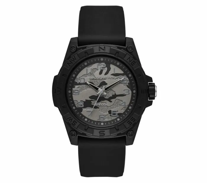 Skechers Encino Camo Sili Watch Black WomenMen Watches