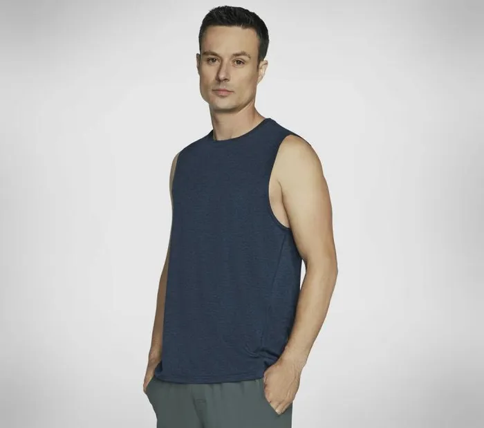 Skechers GO DRI Charge Muscle Tank Navy Men Tops