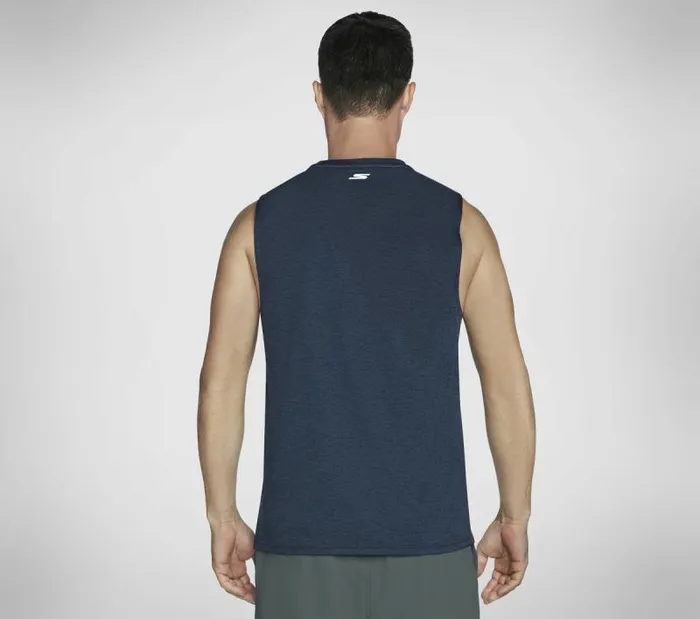 Skechers GO DRI Charge Muscle Tank Navy Men Tops Skechers GO DRI Charge Muscle Tank Navy Men Tops