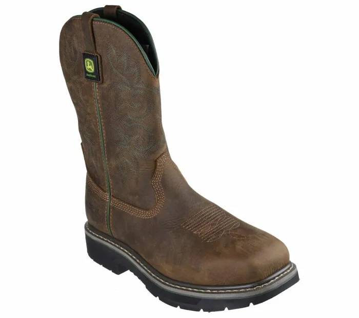 Skechers John Deere Rowood 8211 Boulder Valley CT Dark Brown Men Boots