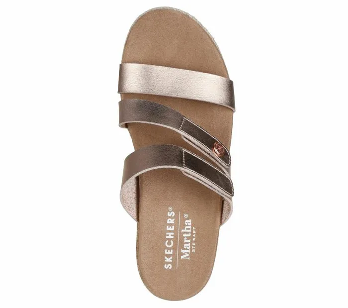 Skechers Martha Stewart Breezie 8211 Shiny Luster Rosegold Women Sandals Skechers Martha Stewart Breezie 8211 Shiny Luster Rosegold Women Sandals