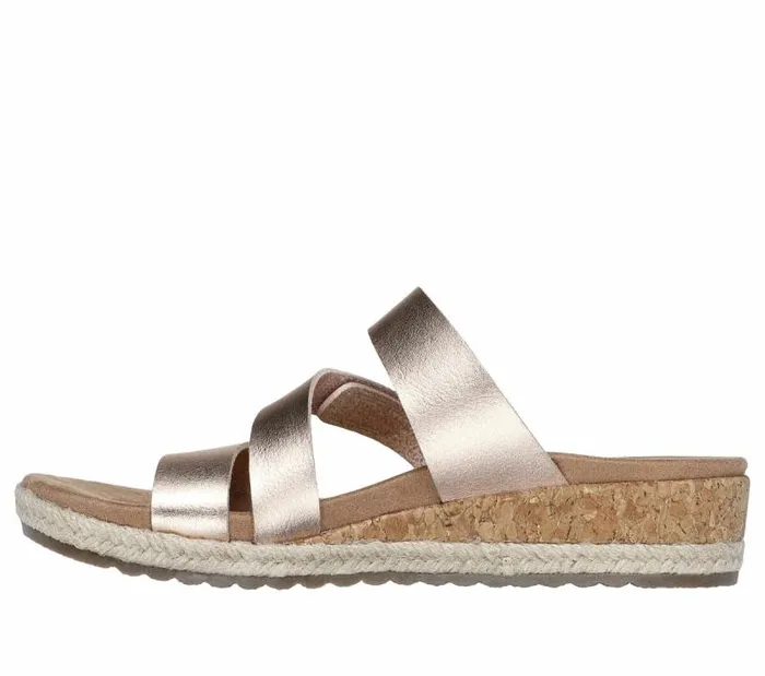 Skechers Martha Stewart Breezie 8211 Shiny Luster Rosegold Women Sandals Skechers Martha Stewart Breezie 8211 Shiny Luster Rosegold Women Sandals