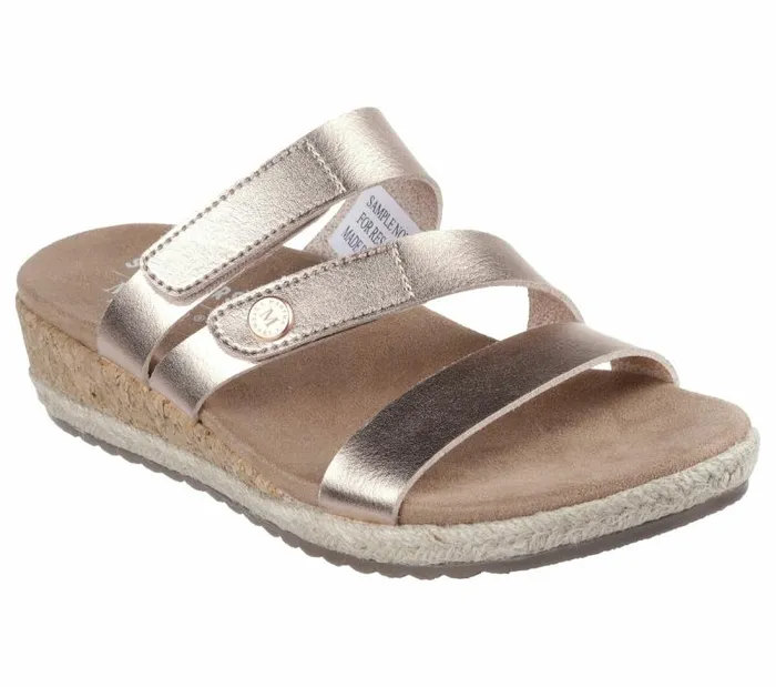 Skechers Martha Stewart Breezie 8211 Shiny Luster Rosegold Women Sandals Skechers Martha Stewart Breezie 8211 Shiny Luster Rosegold Women Sandals