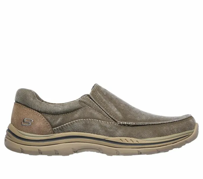 Skechers Relaxed Fit Expected 8211 Avillo Khaki Men Casual Sneakers