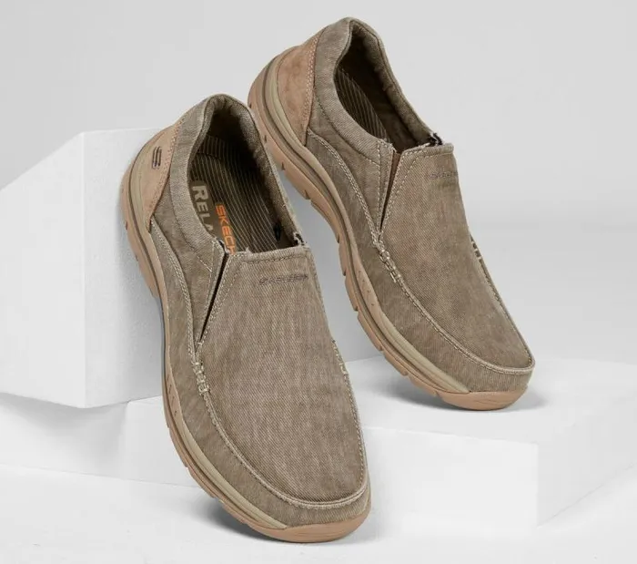 Skechers Relaxed Fit Expected 8211 Avillo Khaki Men Casual Sneakers Skechers Relaxed Fit Expected 8211 Avillo Khaki Men Casual Sneakers