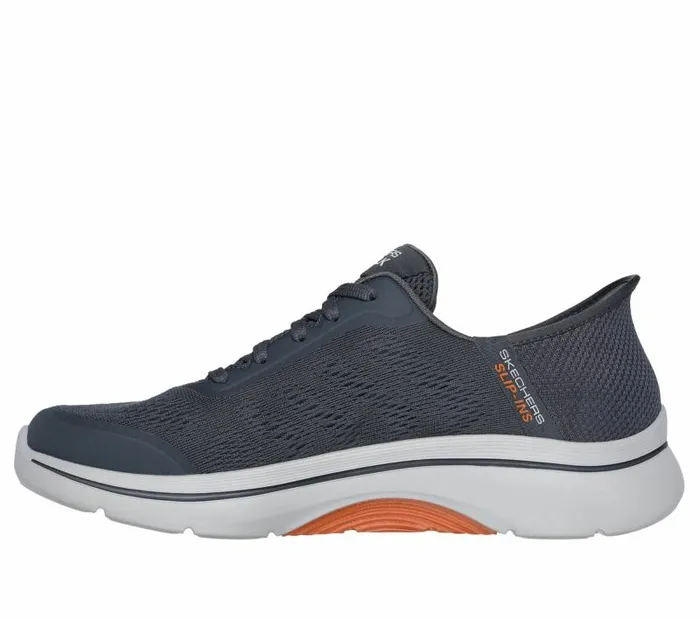 Skechers Skechers Slipins Arch Fit 20 8211 Simplicity 2 Charcoal Orange Men Athletic Sneakers
