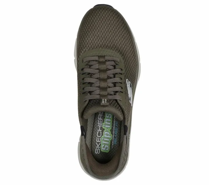 Skechers Skechers Slipins D039Lux Walker 20 8211 Taurrel Olive Men Casual Sneakers