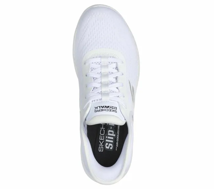 Skechers Skechers Slipins GO WALK 7 8211 Valin White Black Women Athletic Sneakers