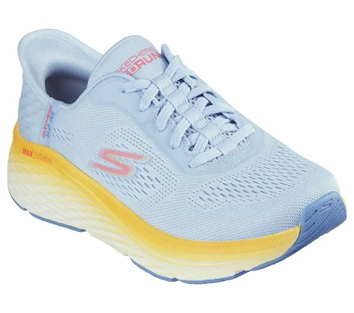 Skechers Skechers Slipins Max Cushioning Elite 20 Blue Orange Women Athletic Sneakers
