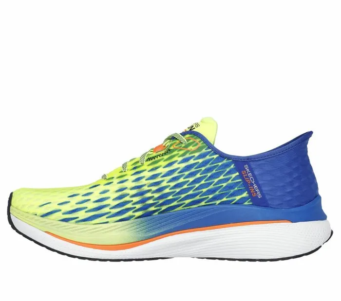 Skechers Skechers Slipins Max Cushioning Propulsion 8211 Vitality Yellow Blue Men Athletic Sneakers