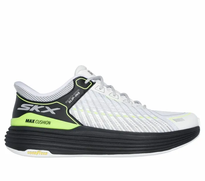 Skechers Skechers Slipins Max Cushioning Suspension White Black Men Athletic Sneakers Skechers Skechers Slipins Max Cushioning Suspension White Black Men Athletic Sneakers