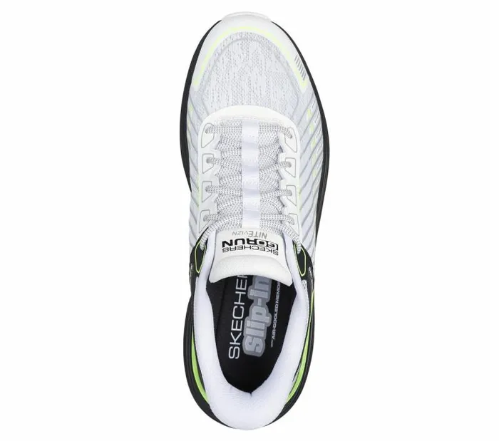Skechers Skechers Slipins Max Cushioning Suspension White Black Men Athletic Sneakers