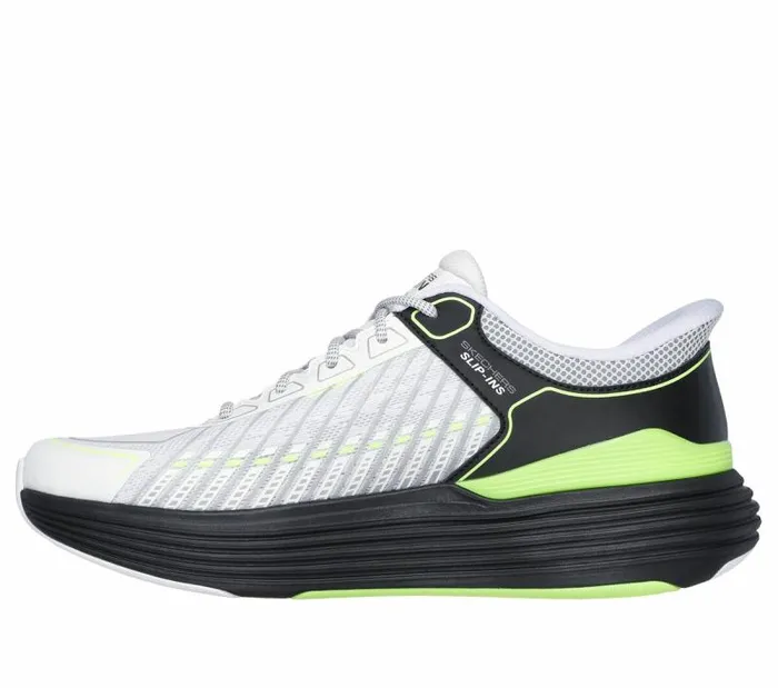 Skechers Skechers Slipins Max Cushioning Suspension White Black Men Athletic Sneakers