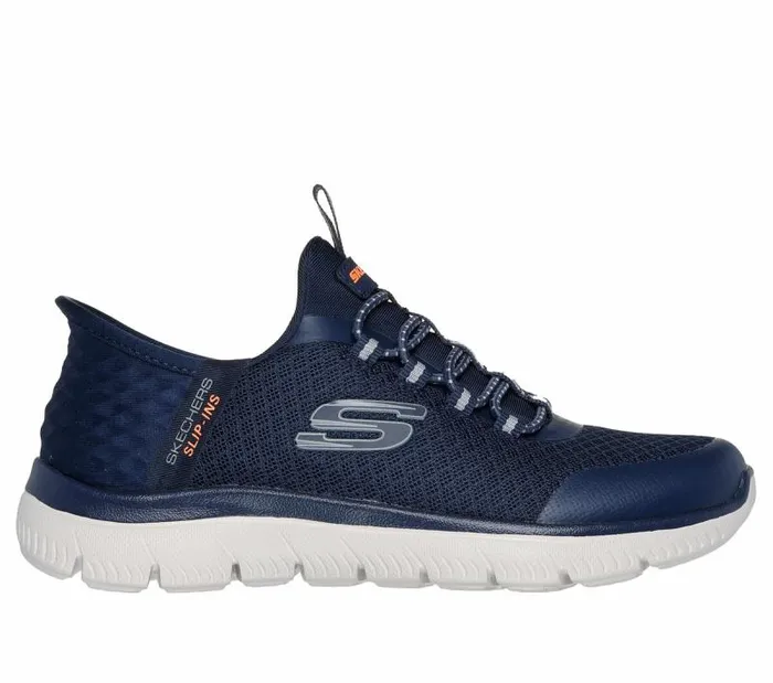 Skechers Skechers Slipins Summits 8211 High Range Navy Orange Kids Athletic Shoes and Sneakers Skechers Skechers Slipins Summits 8211 High Range Navy Orange Kids Athletic Shoes and Sneakers