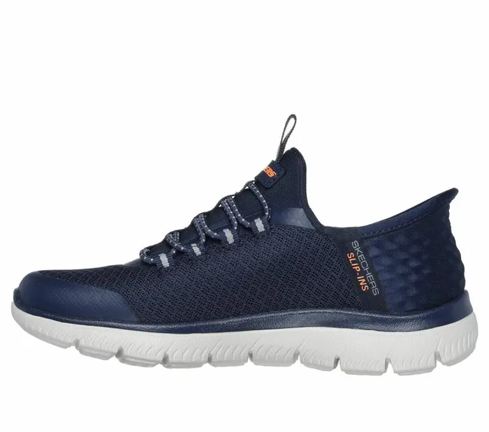 Skechers Skechers Slipins Summits 8211 High Range Navy Orange Kids Athletic Shoes and Sneakers