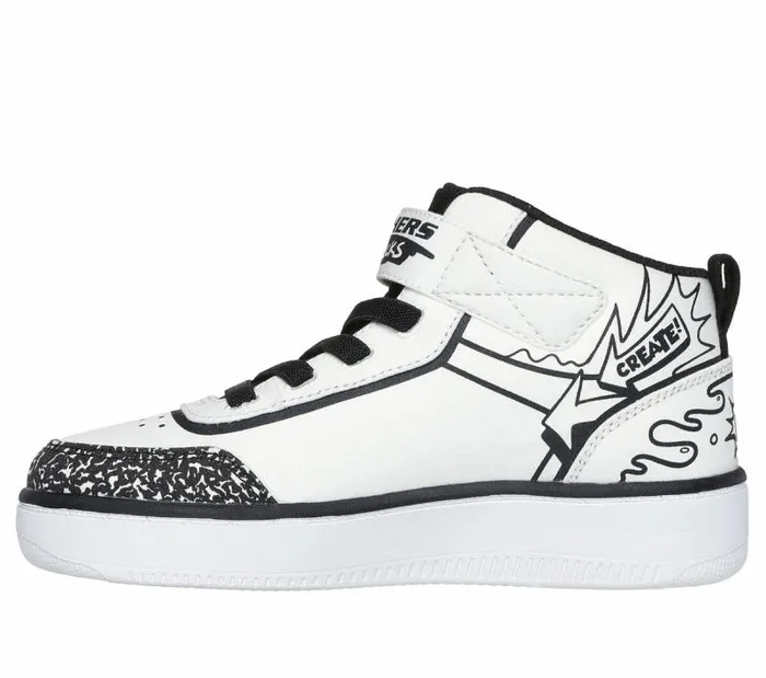 Skechers Sport Court 92 8211 ColorBlitz White Black Kids Athletic Shoes and Sneakers Skechers Sport Court 92 8211 ColorBlitz White Black Kids Athletic Shoes and Sneakers