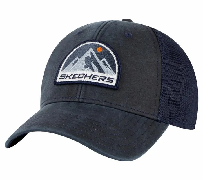Skechers Trail Trucker Hat Navy Gray WomenMen Hats