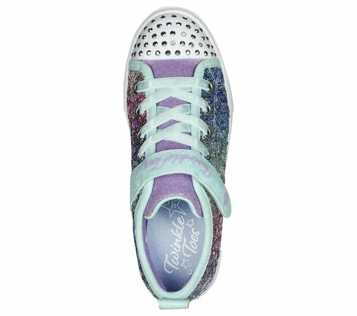 Skechers Twinkle Toes Twinkle Sparks 8211 Sequin Flash Light Blue Multi Kids Athletic Shoes and Sneakers Skechers Twinkle Toes Twinkle Sparks 8211 Sequin Flash Light Blue Multi Kids Athletic Shoes and Sneakers