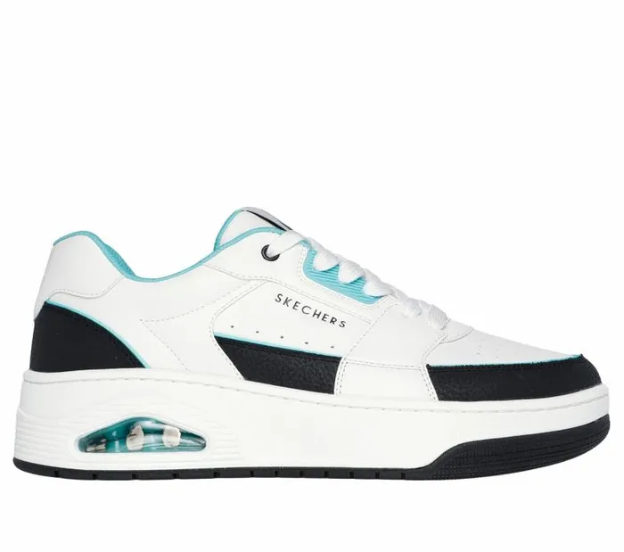 Skechers Uno Court 8211 LowPost White Turquoise Men Athletic Sneakers