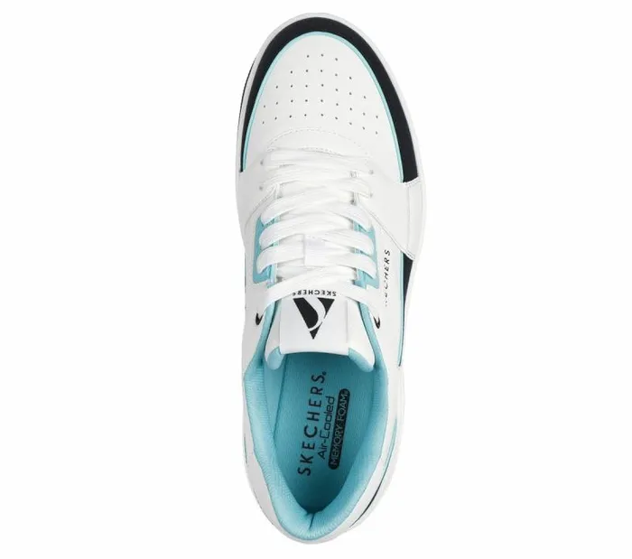 Skechers Uno Court 8211 LowPost White Turquoise Men Athletic Sneakers