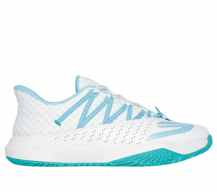 Skechers Viper CourtRally White Light Blue Women Athletic Sneakers