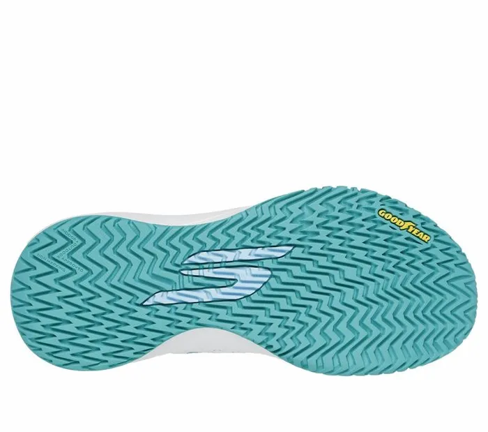 Skechers Viper CourtRally White Light Blue Women Athletic Sneakers