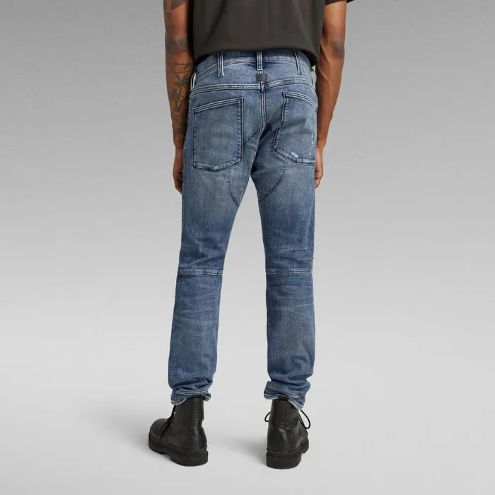 Skinny Men GStar RAW 5620 3D Zip Knee Skinny Jeans Faded Cascade Restored