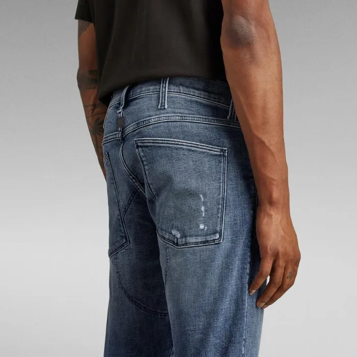 Skinny Men GStar RAW 5620 3D Zip Knee Skinny Jeans Faded Cascade Restored