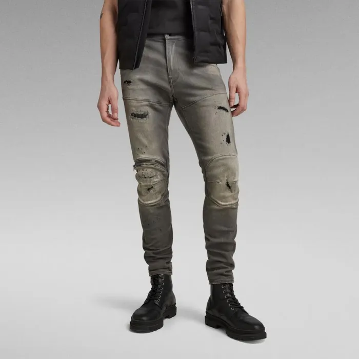 Skinny Men GStar RAW 5620 3D Zip Knee Skinny Jeans Sun Faded Cement Restored Skinny Men GStar RAW 5620 3D Zip Knee Skinny Jeans Sun Faded Cement Restored