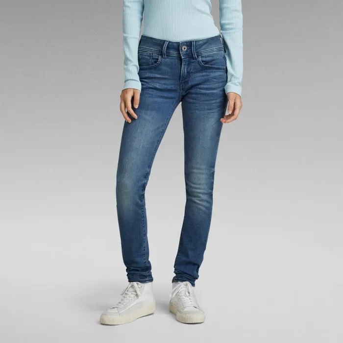 Skinny Women GStar RAW Lynn Mid Waist Skinny Jeans Medium Aged