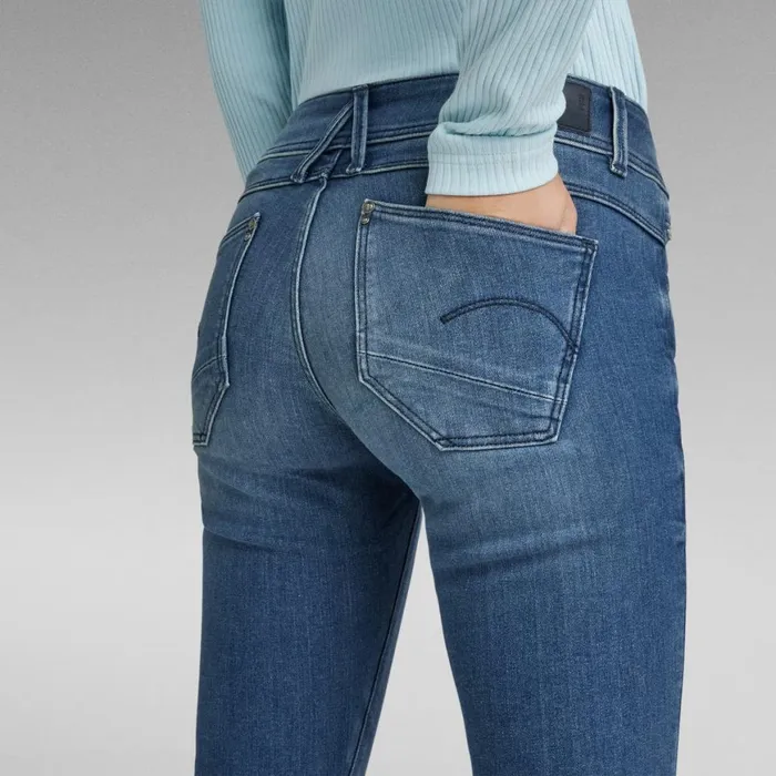 Skinny Women GStar RAW Lynn Mid Waist Skinny Jeans Medium Aged