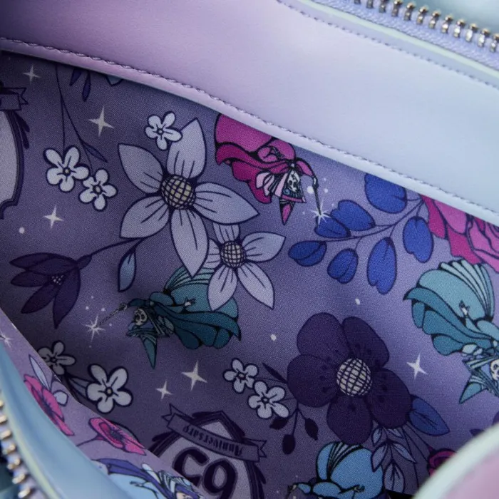 Sleeping Beauty 65th Anniversary Floral Ombre Crossbody Bag Unisex Loungefly Crossbody Bags Sleeping Beauty 65th Anniversary Floral Ombre Crossbody Bag Unisex Loungefly Crossbody Bags