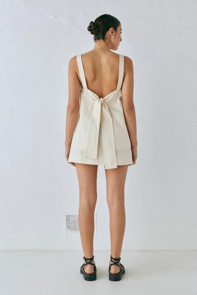 Sleeveless Women VRG GRL Elka Top Cream Sleeveless Women VRG GRL Elka Top Cream