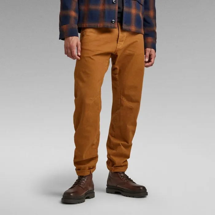 Slim Men GStar RAW Arc 3D Pants Worn In Oxide Ocre Gd