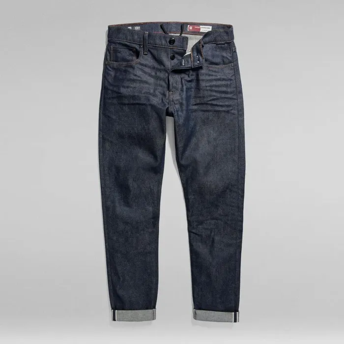 Slim Men GStar RAW Premium 3301 Slim Selvedge Jeans 3d Raw Denim