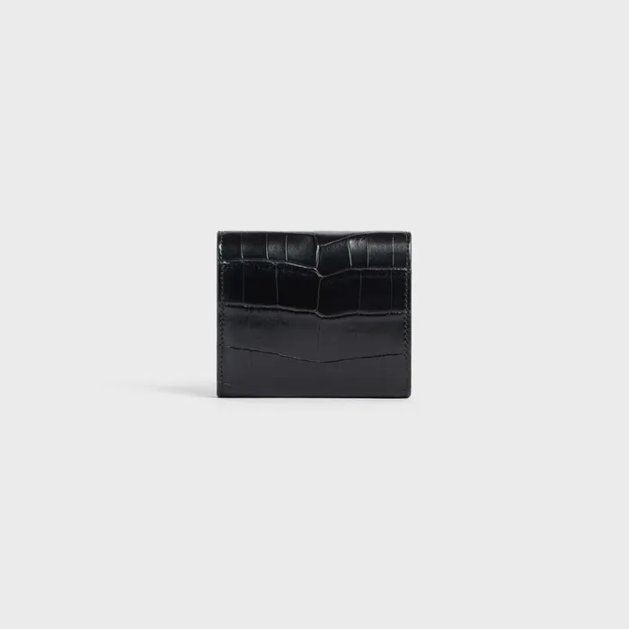 Small Wallet Triomphe In Niloticus Crocodile Black Women CELINE WALLETS Small Wallet Triomphe In Niloticus Crocodile Black Women CELINE WALLETS